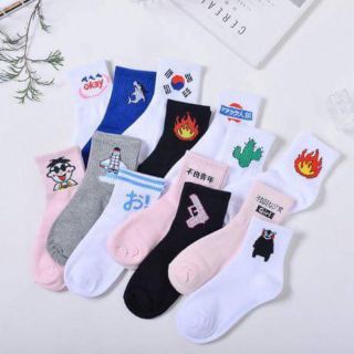 Tất Cổ Ngắn Cotton Xuất Nhật