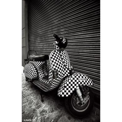 SET 25 TẤM DECAL POSTER DÁN TƯỜNG CHỦ ĐỀ VESPA CỔ TRANG TRÍ CỬA HÀNG/CAFE CỔ ĐIỂN VINTAGE