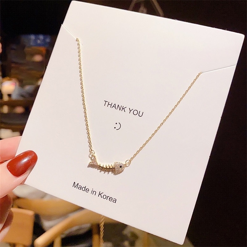 Dây chuyền mạ vàng 18k hình xương cá độc đáo