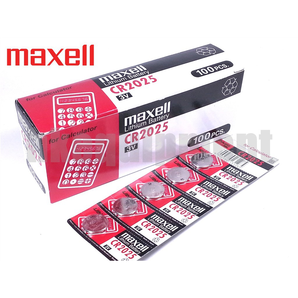 Vỉ 5 viên CR2025 Maxell 3V Lithium  Nhật bản