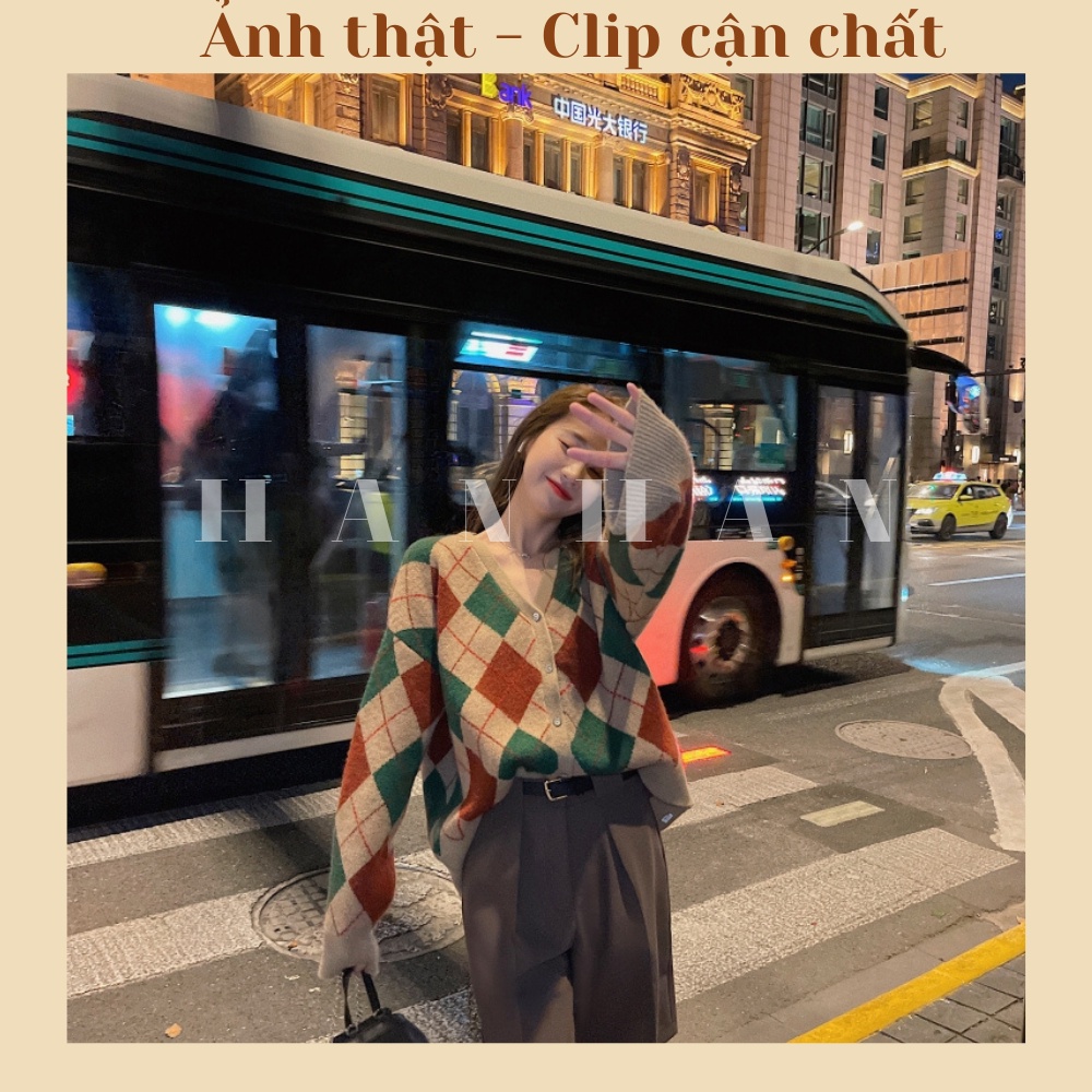 Áo khoác cardigan nữ len dày nâu vintage phong cách ulzzang Hàn Quốc C4 | BigBuy360 - bigbuy360.vn