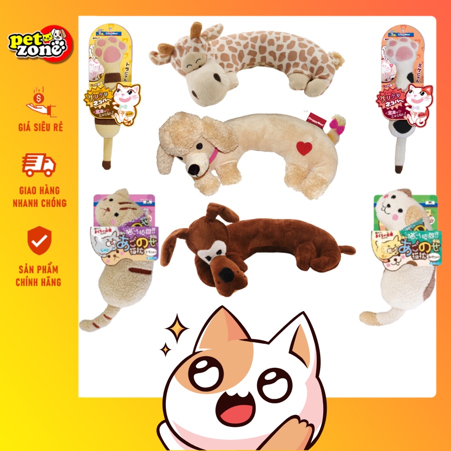 Gối nằm Doggy Man hình thú - Gối thư giãn dành cho chó mèo - Đồ chơi cho chó mèo