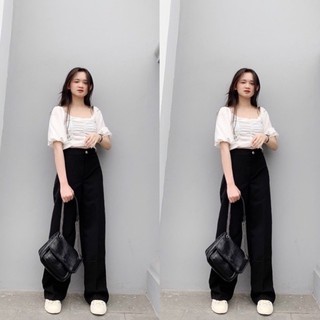 Quần culottes ống suông rộng 100cm siêu sang