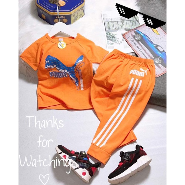 Bộ thể thao tay ngắn quần dài cho bé thun cotton 4 chiều