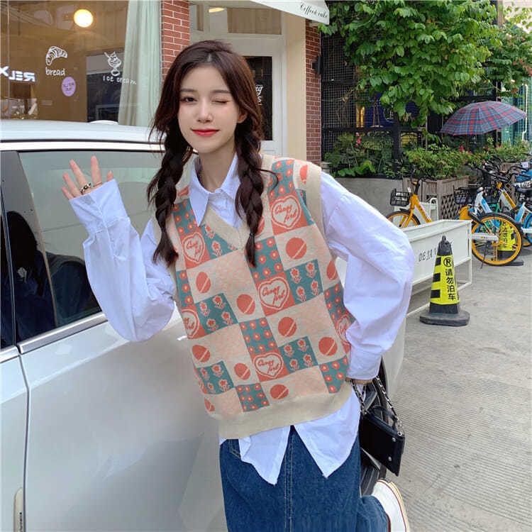 Áo Không Tay Dáng Rộng Thiết Kế Mới Đáng Yêu Dành Cho Nữ