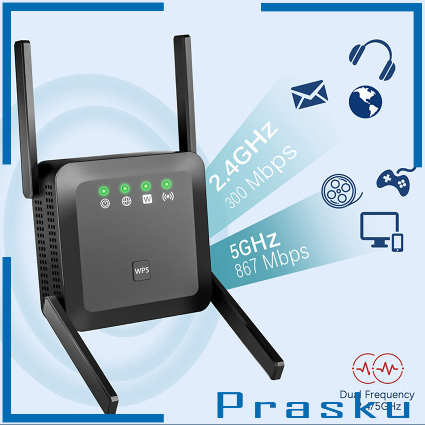 Bộ Khuếch Đại Sóng Wifi 1200mbps Phích Cắm Uk | BigBuy360 - bigbuy360.vn