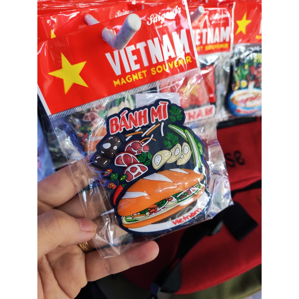 Nam châm trang trí tủ lạnh - Fridge Magnet - Bánh Mì - Vietnam Magnet