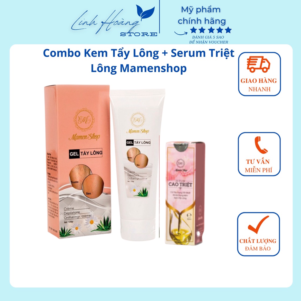 kem tẩy lông + triệt lông mamen shop