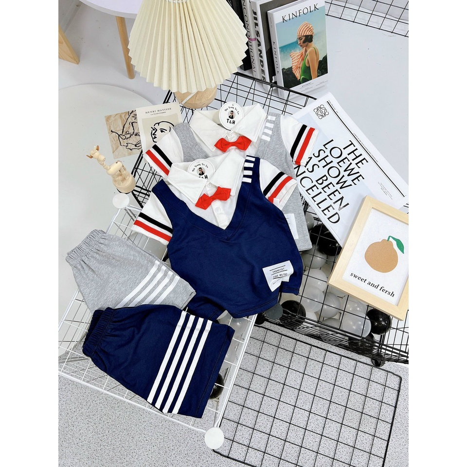 SET SƠ MI CÔNG TỬ NHÍ, BỘ ĐỒ BÉ TRAI MÙA HÈ
