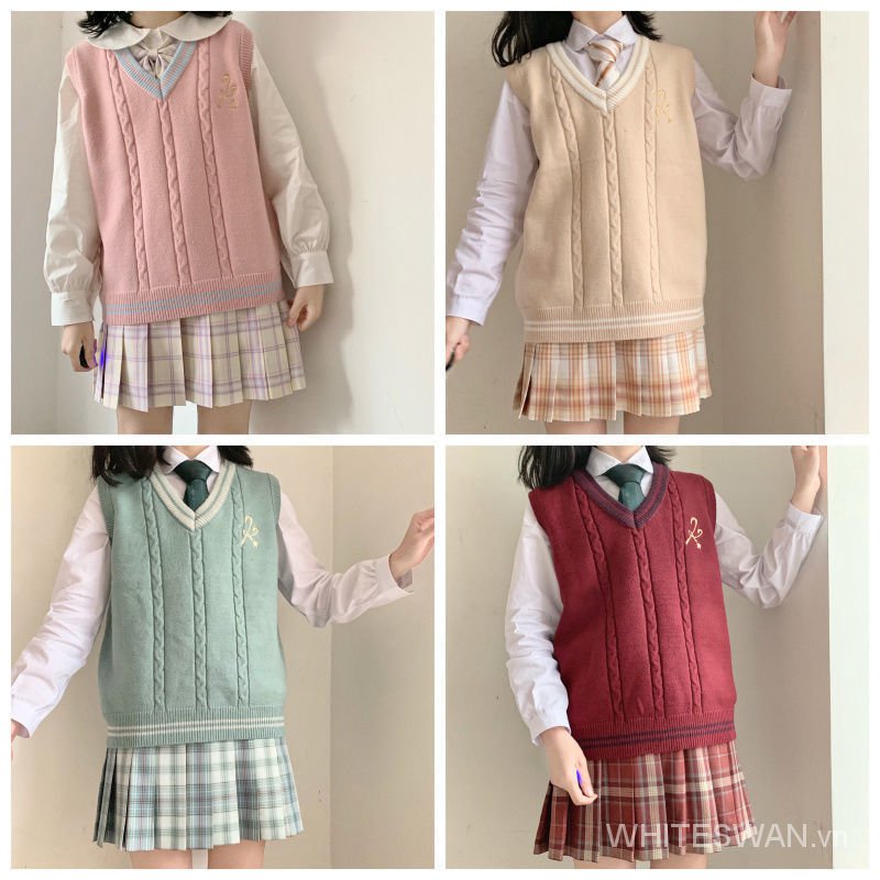 Áo Len Nữ Cộc Tay Cổ Tròn Thời Trang Hàn 4 Màu | BigBuy360 - bigbuy360.vn
