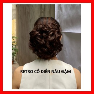 Búi tóc giả nữ trung niên đẹp retro cổ điển - RETRO