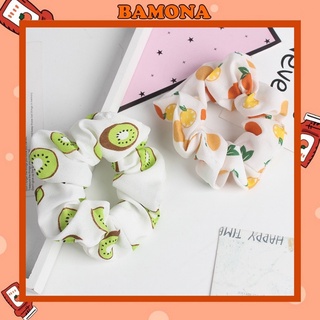 Dây buộc tóc vải cột tóc scrunchies trái cây SC13