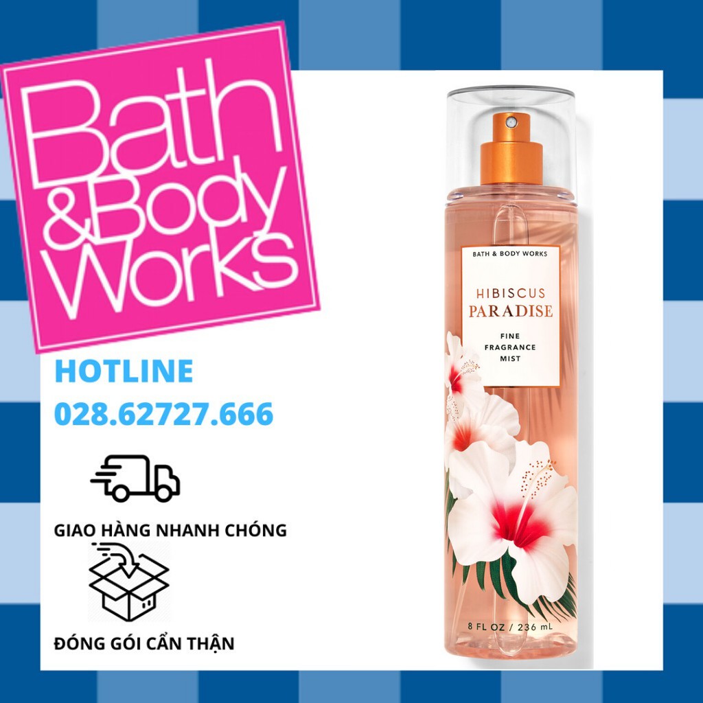 Xịt Thơm Toàn Thân Bath And Body Works - Hibiscus Paradise Body Mist (236ml)