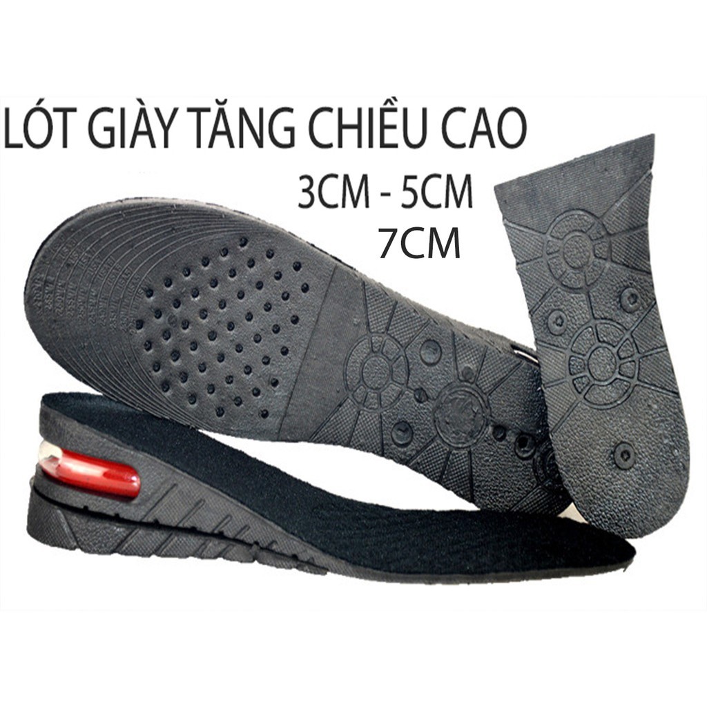 Lót giày tăng chiều cao có đệm khí mềm mại thoải mái (đệm gót giầy nửa bàn / cả bàn)