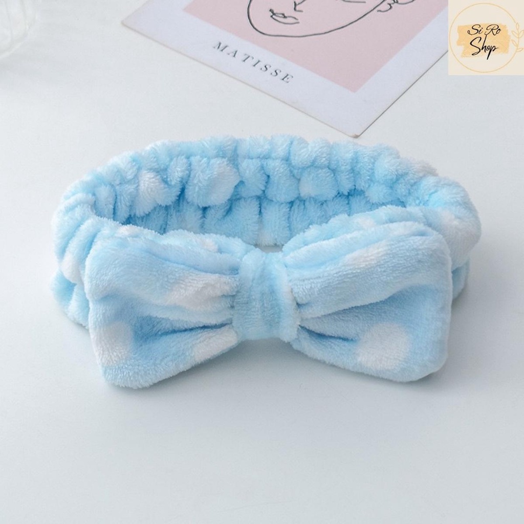Băng đô cài tóc, phối lông theo phong cách Hàn Quốc đáng yêu thích hợp dùng để rữa mặt, makeup, tập yoga
