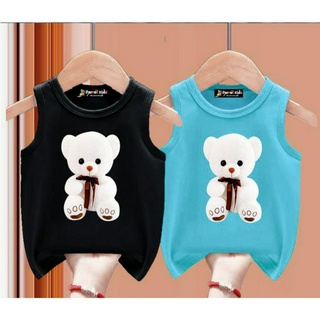 014235 Áo thun ba lỗ unisex, áo thun ba lỗ hình gấu, áo thun ba lỗ đi chơi, đi biển