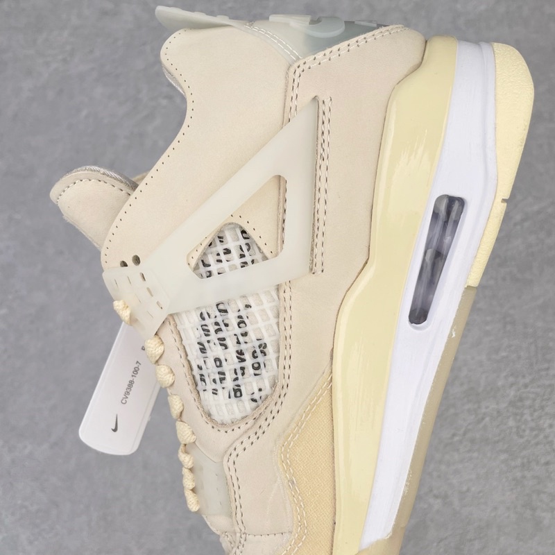 Giày Off-White x Air Jordan 4 Sail (Best Quality)