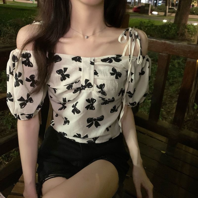 Áo VảI Chiffon Cổ Chữ V Phong CáCh Retro Cho Nữ