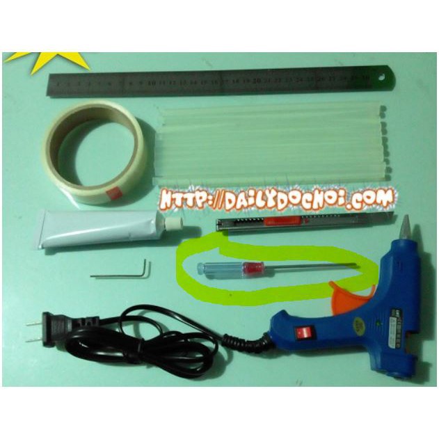 Bộ ốc vít nẹp cánh cho máy bay Modelking LS222 10 cái 1 bộ + 1 tovit nhỏ
