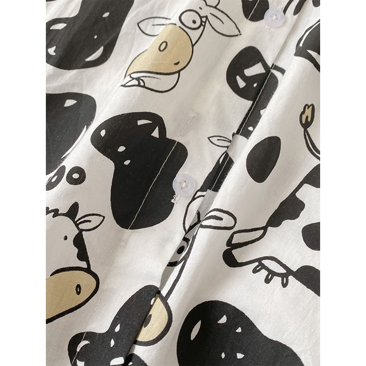 NRVP Áo sơ mi dáng rộng tay ngắn phong cách Hàn Quốc retro thời trang hè 2021 cho nữ