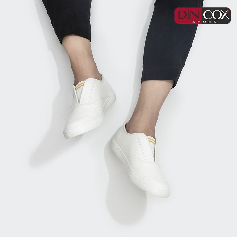 Giày Lười Da Slip On  Dincox C12 White Sang Trọng Lịch Lãm