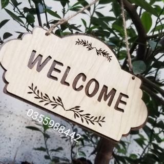 [ Siêu Giảm Giá] bảng gỗ Welcome trang trí