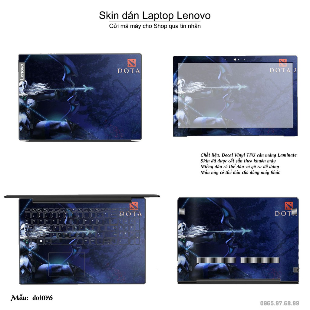 Skin dán Laptop Lenovo in hình Dota 2 nhiều mẫu 13 (inbox mã máy cho Shop)