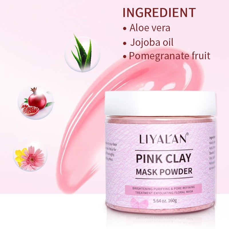 Bột Mặt Nạ Đất Sét LIYAL'AN Làm Sáng Da Tự Nhiên 160g
