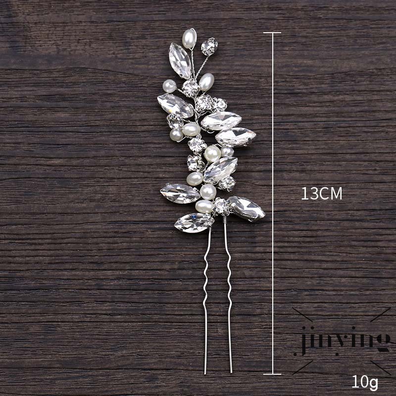 GETNOIVAS Ghim kẹp cài tóc hình chiếc lá đính hạt ngọc trai xinh xắn