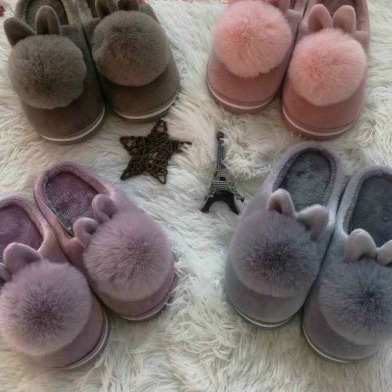 (Bán Buôn Sỉ) Dép bông đi trong nhà hình thỏ dễ thương cho bé hàng Quảng Châu Cao Cấp
