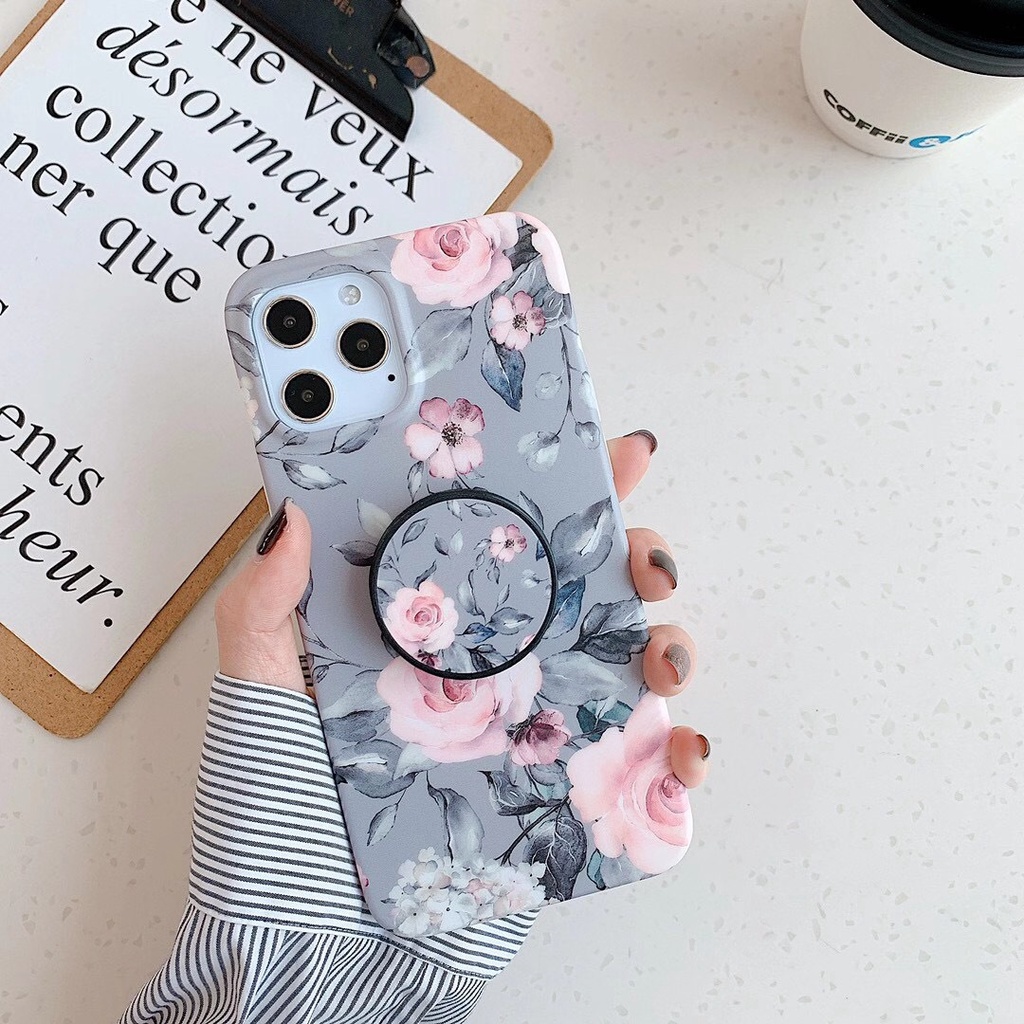 Ốp Lưng Hoa Lá Vintage Vỏ Bọc Sang Trọng Cá Tính Thời Trang Cho Điện Thoại iP X XS 11 12 13 Pro Max - Minh An Saigon