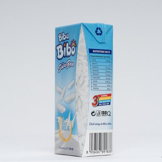 Sữa Gạo BibaBibô hộp giấy 180ml