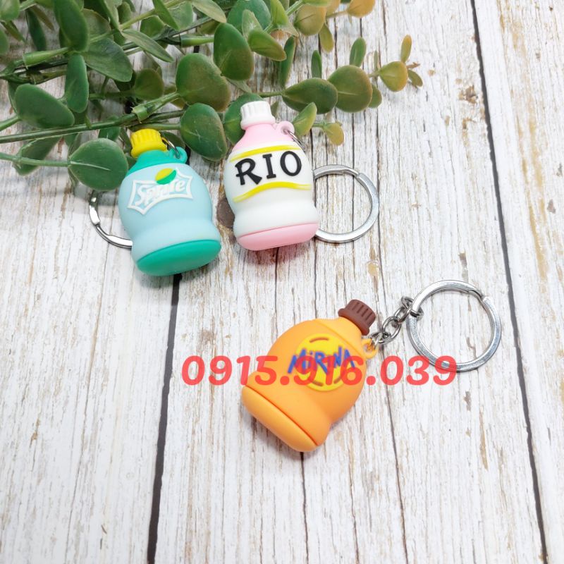 Móc Khóa Hình Bình Nước, móc chìa khóa cao su mềm