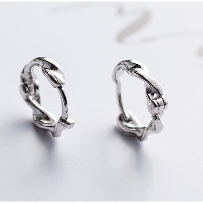 Khuyên tai nữ đẹp mạ bạc 925 bông tai cao cấp chính hãng hàn quốc sang trọng không gỉ CINLA KT004