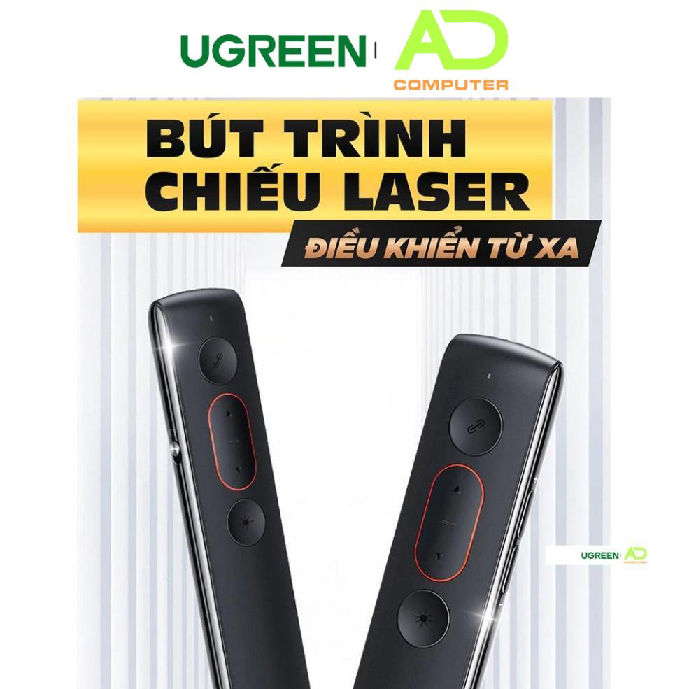 Bút trình chiếu PowerPoint Laser hãng UGREEN LP180 60327 không dây điều khiển từ xa 100m (sử dụng pin AAA)