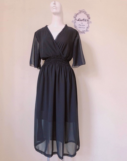 Đầm maxi NHIỀU MÀU đắp chéo ngực tay lỡ đầm vintage họa tiết hoa đầm bầu đầm đi biển | BigBuy360 - bigbuy360.vn