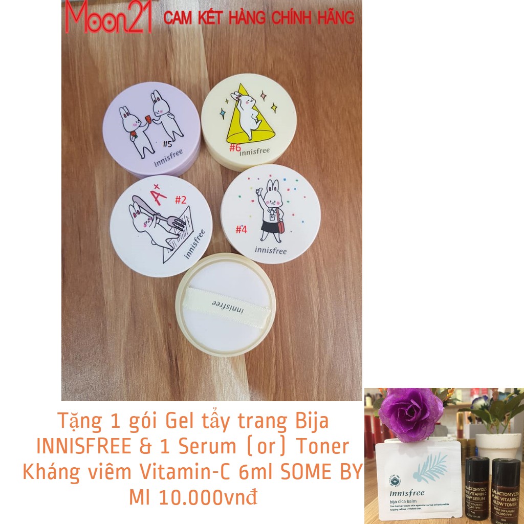 (Chính Hãng)[Tặng Quà] Phấn Phủ Kiềm Dầu Innisfree No Sebum Mineral Powder Emoji #2 #4 #5 #6