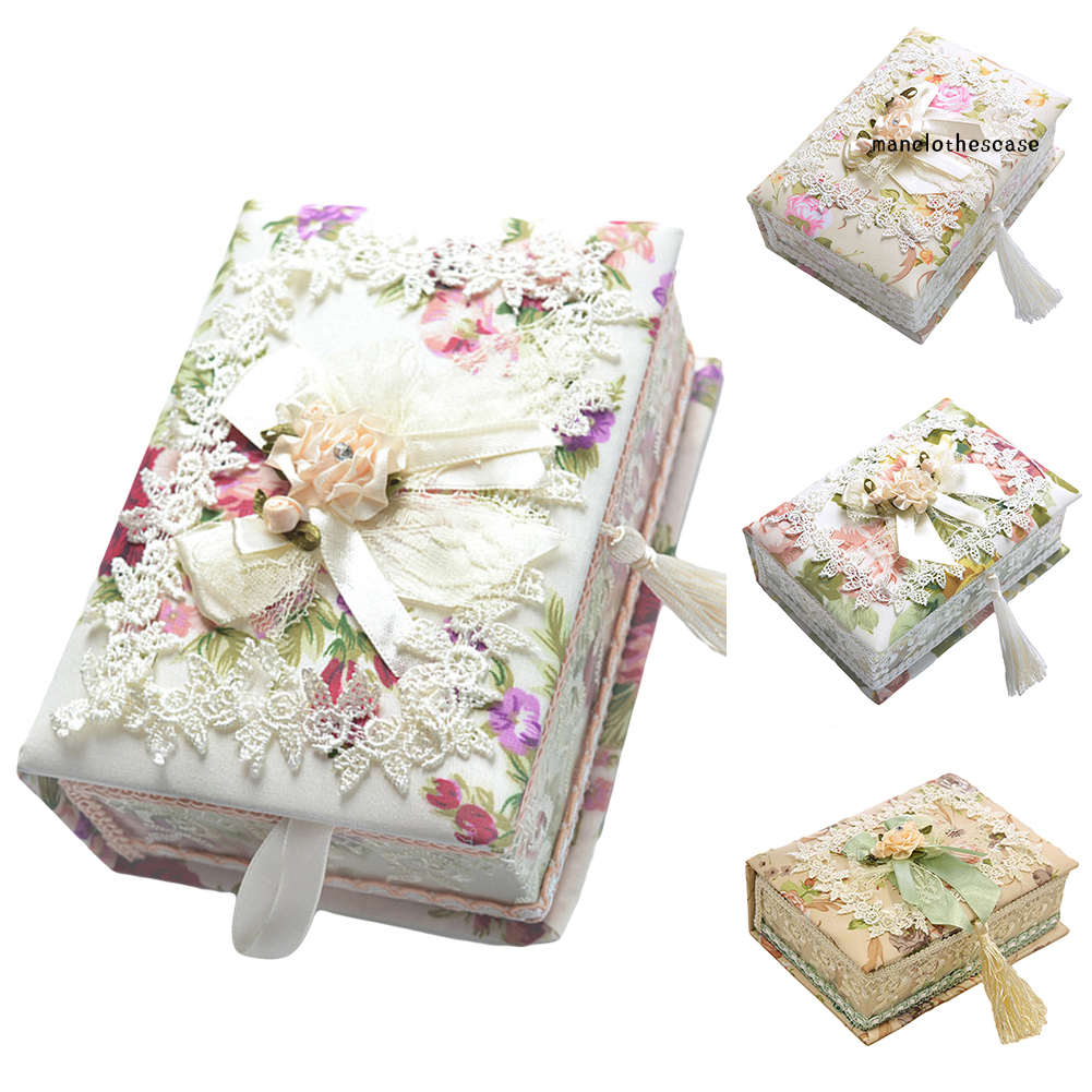 Hộp Đựng Nhẫn, vòng cổ Ren Hoa Cho Bé Gái