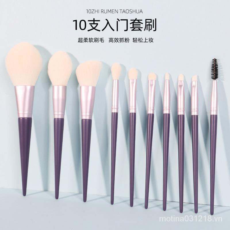 Bộ 10 cây cọ trang điểm siêu mềm chuyên dụng cho người mới bắt đầu