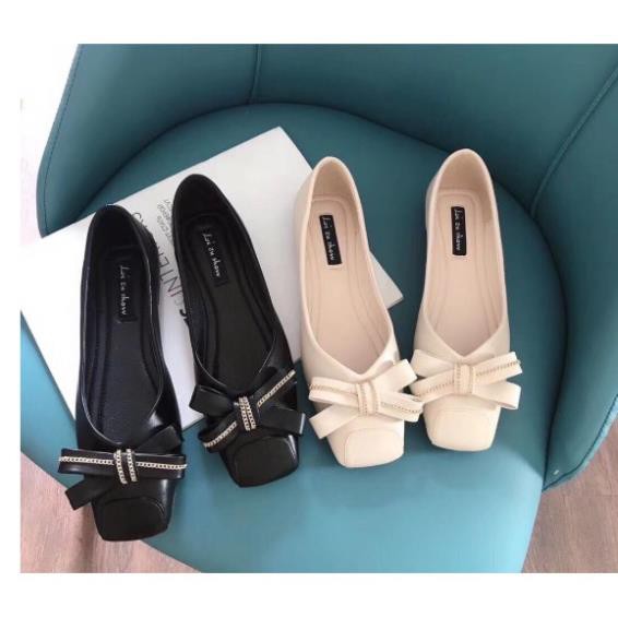 FREE SHIP Giày búp bê đế bệt nơ xích mẫu mới cực xinh hot hít | BigBuy360 - bigbuy360.vn