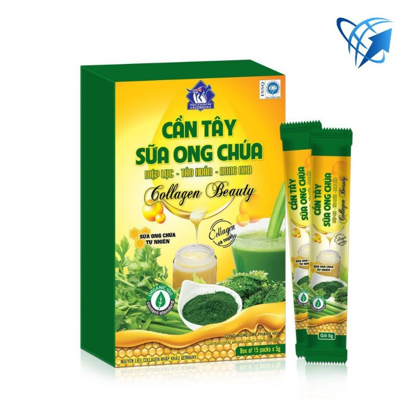 Combo 4 Hộp Bột Cần Tây Sữa Ong Chúa_Hộp 15 Gói