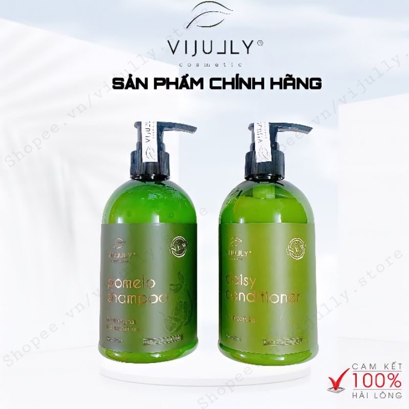 Bộ Đôi COMBO Dầu Gội - Dầu Xả Vijully Kích Mọc Tóc, Dầu Gội Vijully Ngăn Gàu, Dầu Xã Vijully Phục Hồi Tóc Hư Tổn