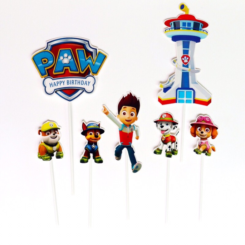 Sẵn Bộ cắm bánh sinh nhật chú chó cứu hộ