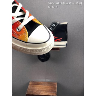 Converse 18ss Flame High, stylish two-layer fabric high neck