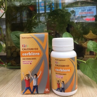 (nhập khẩu-sản phẩm mới) KIDS CALCIUM+D3 CORBIERE bổ sung calci cho bé dạng viên nhai