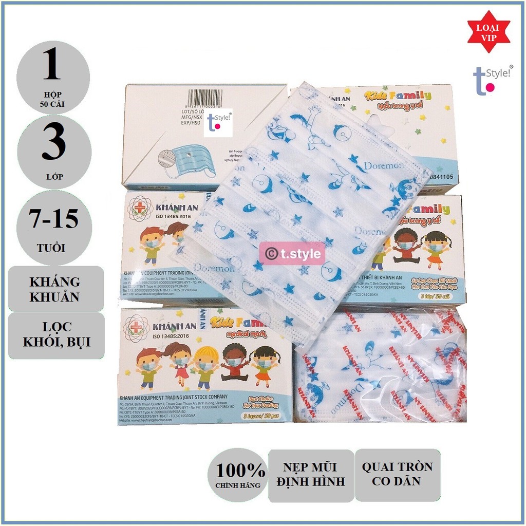 [ĐẠI LÝ CHÍNH HÃNG] Khẩu trang y tế Khánh An 4 lớp VẢI, GIẤY kháng khuẩn Xanh - Xám - Trắng - Người lớn - Trẻ em có hết | BigBuy360 - bigbuy360.vn