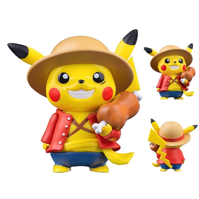 Pokemon Mô Hình pikachu / Luffy Trong Phim Hoạt Hình one piece 10cm Bằng PVC Trang Trí Xe Hơi