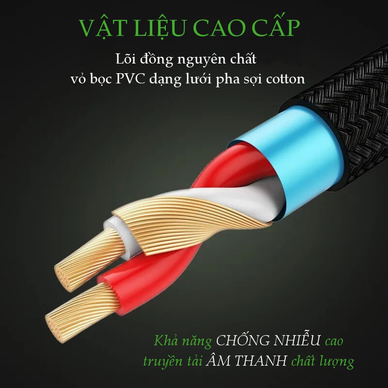 Dây cáp âm thanh đầu giắc bắp chuối Dài 1m UGREEN 50536- Hàng Chính Hãng