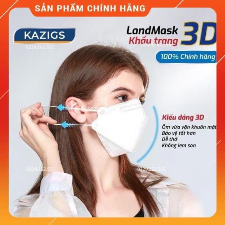 (Sale) Khẩu trang 3D Land mask sét 6 cái phong cách KF74 Hàn