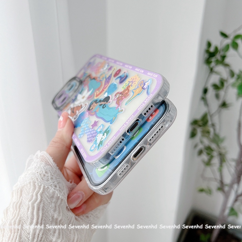Ốp Điện Thoại Họa Tiết Hoạt Hình Nàng Tiên Cá / Doodle Cho iPhone 13 12 11 Pro Max SE2020 X XR Xs Max 7 8 6 6s Plus